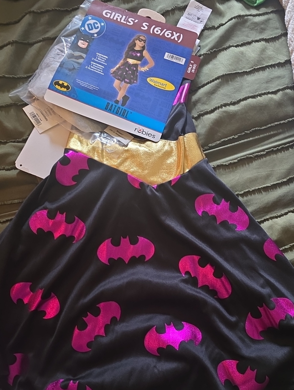 Brand New DC Batgirl Dress Costume in Black, Purple, and Gold